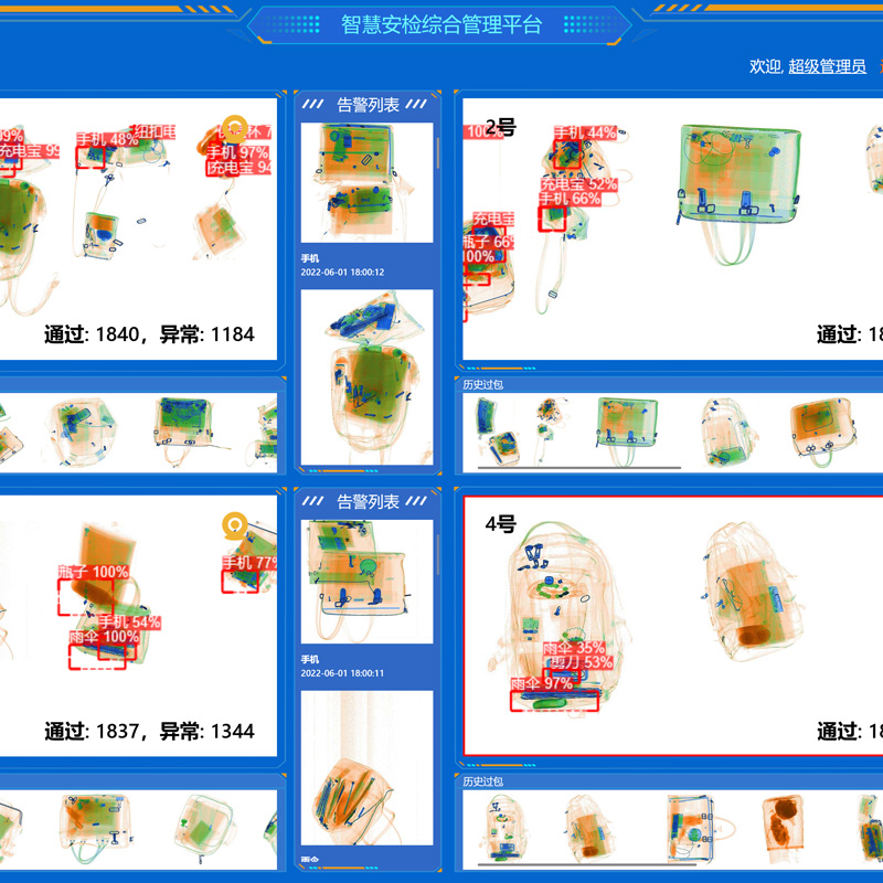 X光安检机多台联网平台